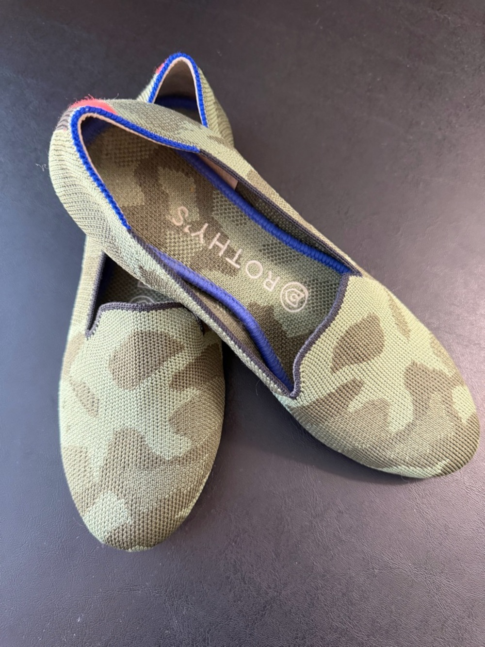 Rothy's loafer olive green Camouflage Slip-On Shoes flats knit washable Size 6.5 - Picture 4 of 10
